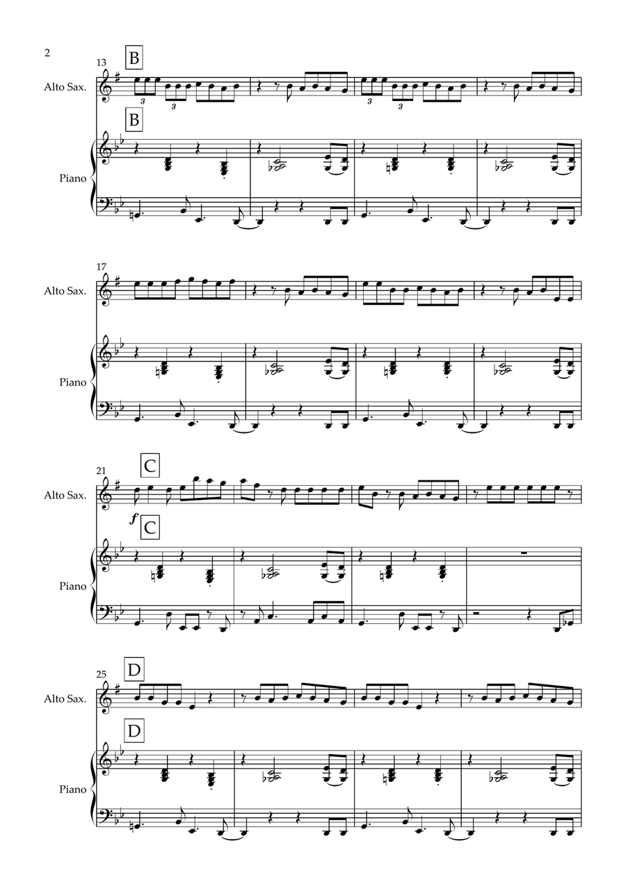 Havana Havana Alto Saxophone scores gallery preview page 2