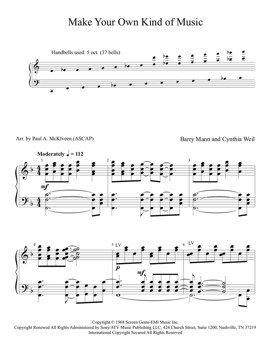 Make Your Own Kind Of Music Handbell Choir scores gallery preview page 2