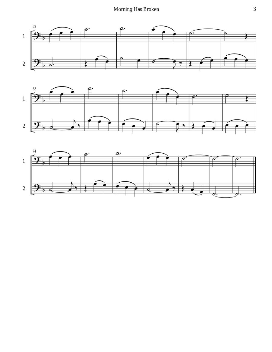 Morning Has Broken (Tuba Duet) Brass Duet scores gallery preview page 4