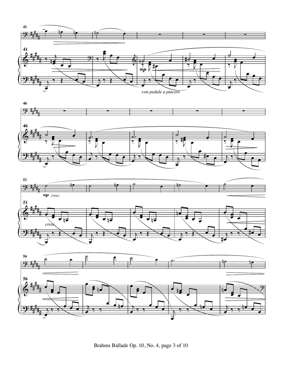 Seven Piano Pieces of Johannes Brahms arranged for bassoon and piano Chamber Music scores gallery preview page 5