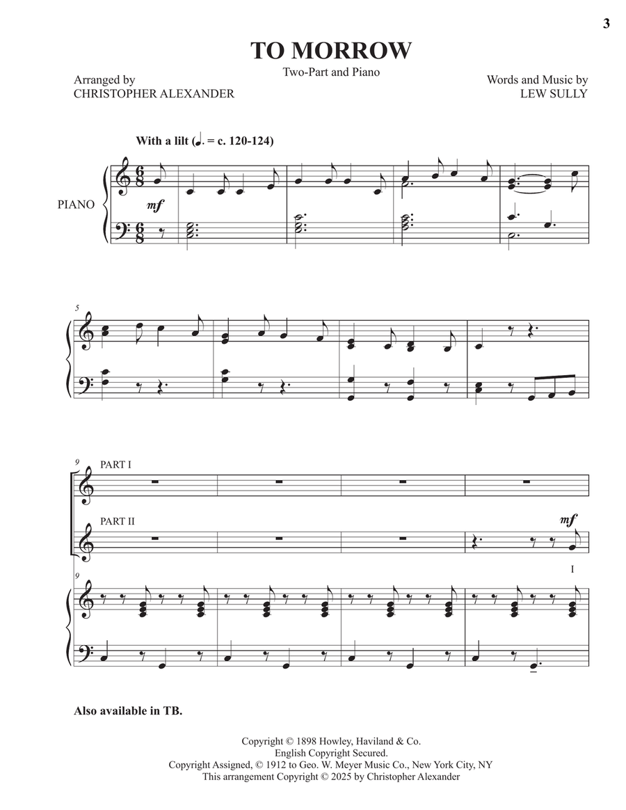 To Morrow (Two-Part) To Morrow (Two-Part) 2-Part scores gallery preview page 3