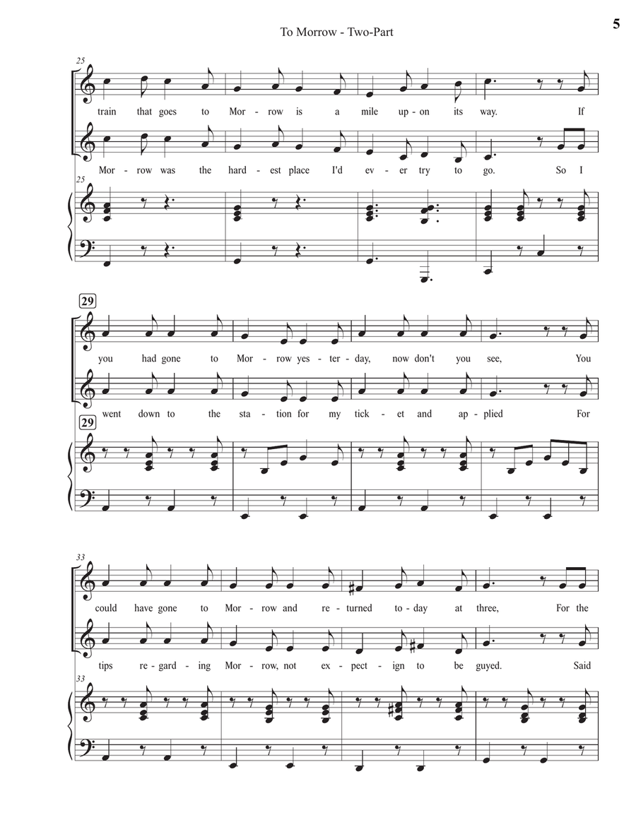 To Morrow (Two-Part) To Morrow (Two-Part) 2-Part scores gallery preview page 5