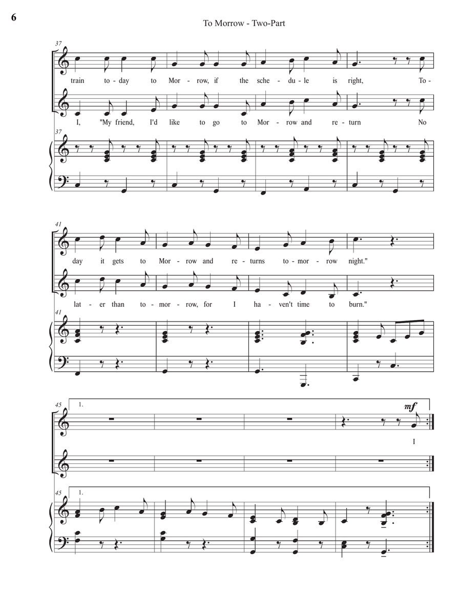 To Morrow (Two-Part) To Morrow (Two-Part) 2-Part scores gallery preview page 6