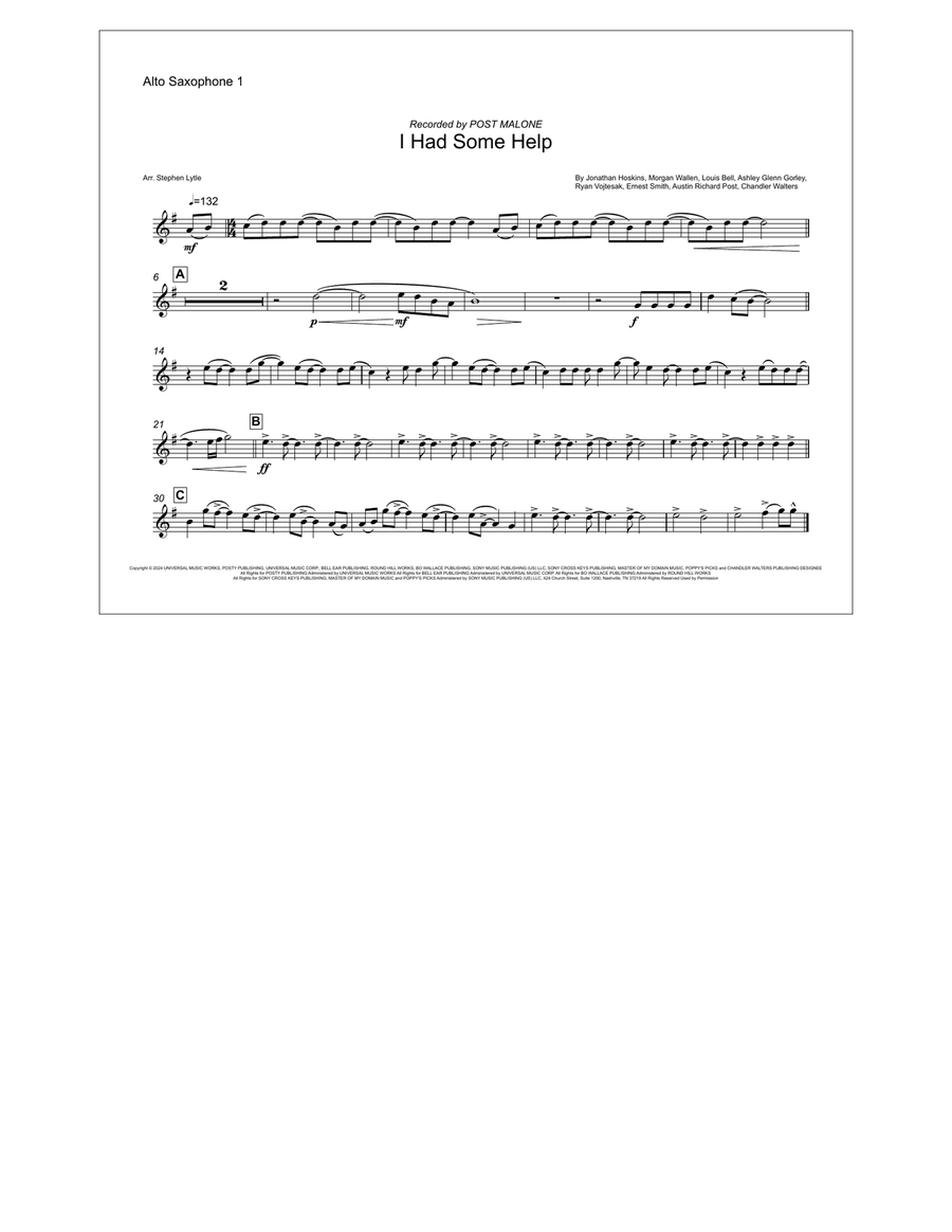 I Had Some Help I Had Some Help Marching Band scores gallery preview page 5
