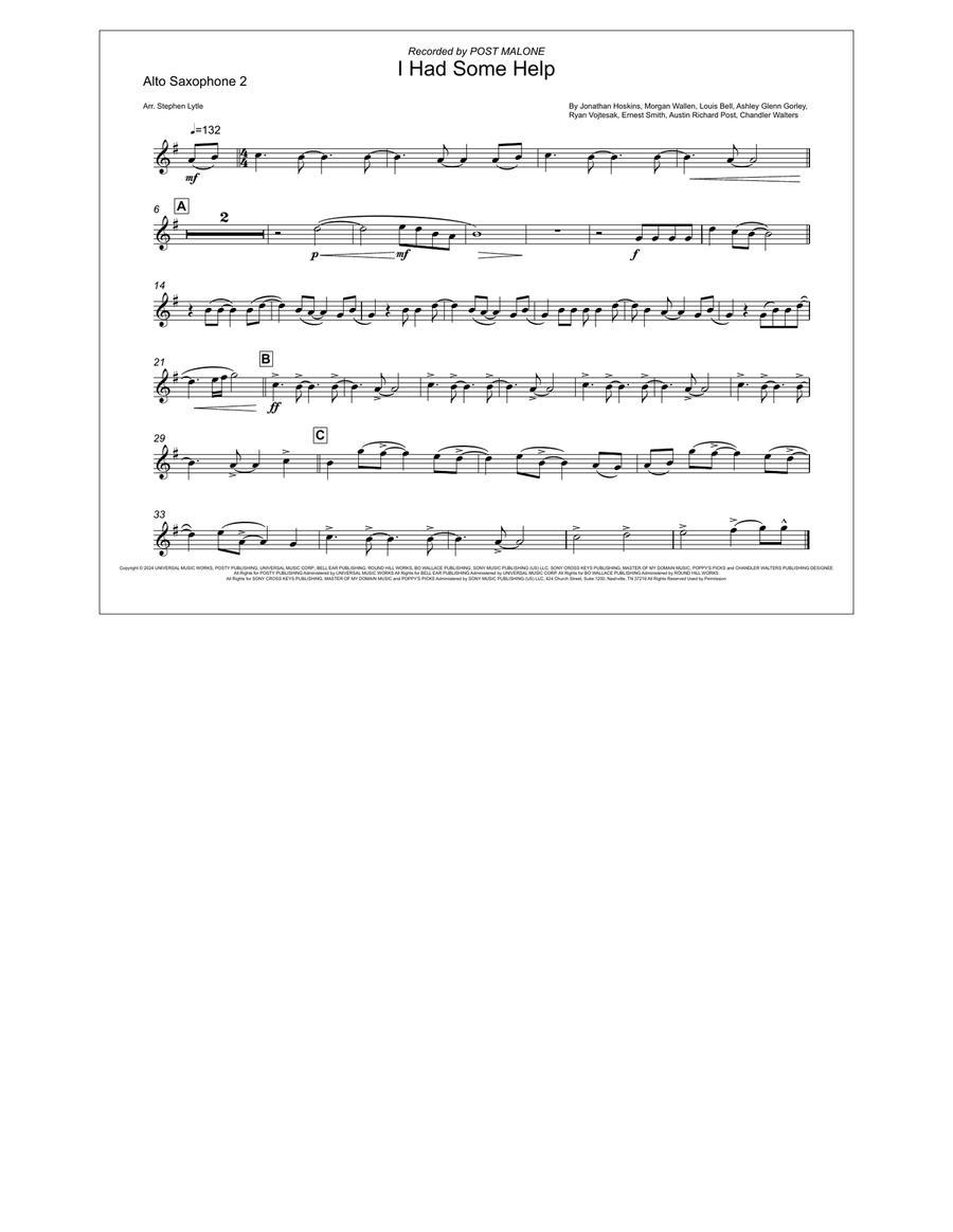 I Had Some Help I Had Some Help Marching Band scores gallery preview page 6