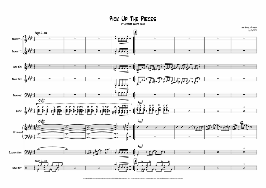 Pick Up The Pieces Jazz Ensemble scores gallery preview page 1