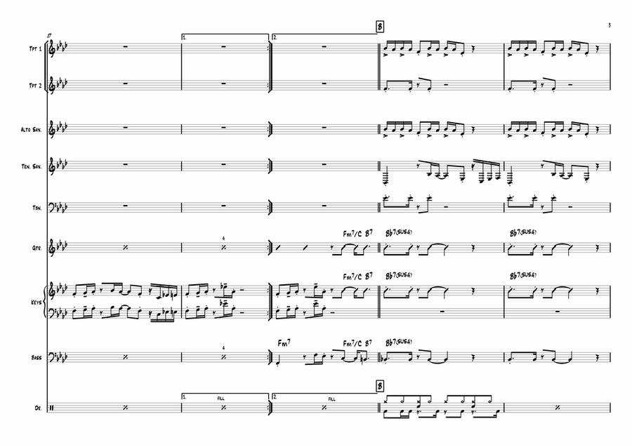 Pick Up The Pieces Jazz Ensemble scores gallery preview page 3