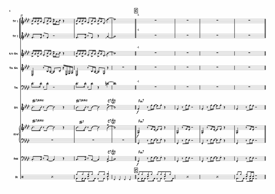 Pick Up The Pieces Jazz Ensemble scores gallery preview page 4