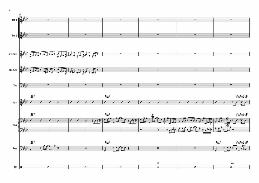 Pick Up The Pieces Jazz Ensemble scores gallery preview page 6
