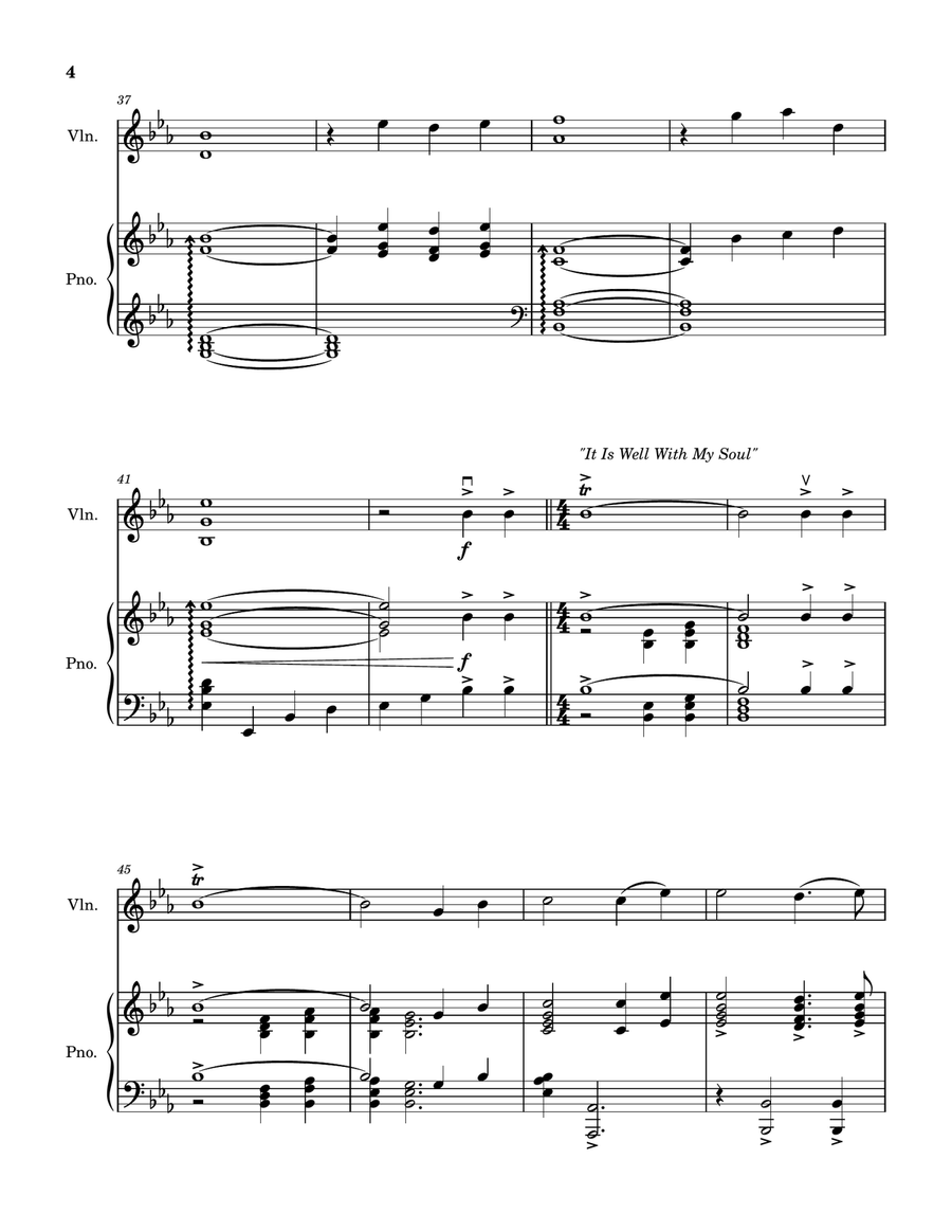 How Great Thou Art / It Is Well With My Soul Violin Solo scores gallery preview page 4