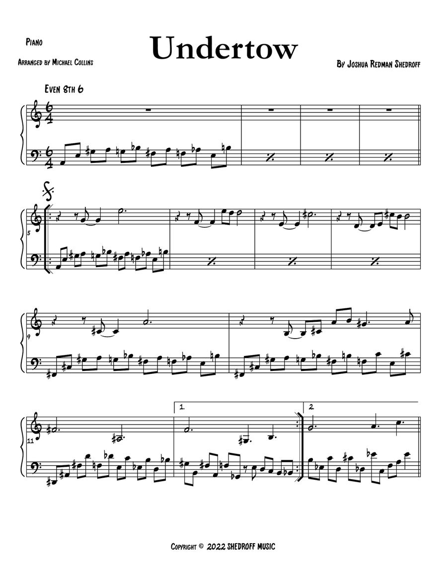 Undertow Undertow Jazz Ensemble scores gallery preview page 1