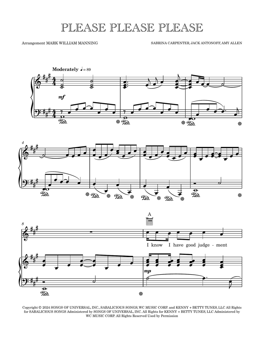 Please Please Please Please Please Please Piano, Vocal scores gallery preview page 1