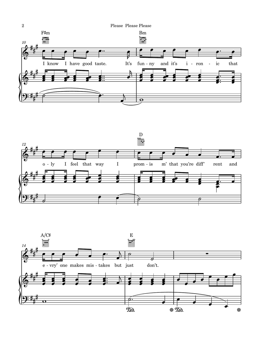 Please Please Please Please Please Please Piano, Vocal scores gallery preview page 2