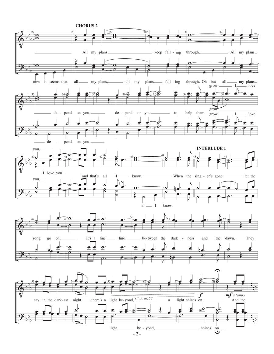 All I Know All I Know 4-Part scores gallery preview page 2
