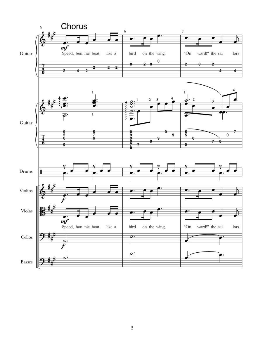 The Skye Boat Song Piano scores gallery preview page 2