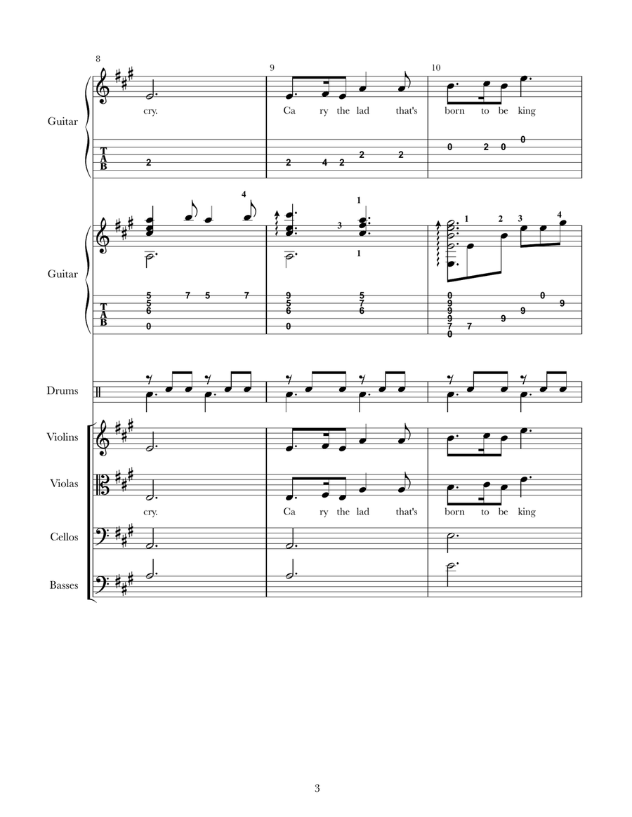 The Skye Boat Song Piano scores gallery preview page 3