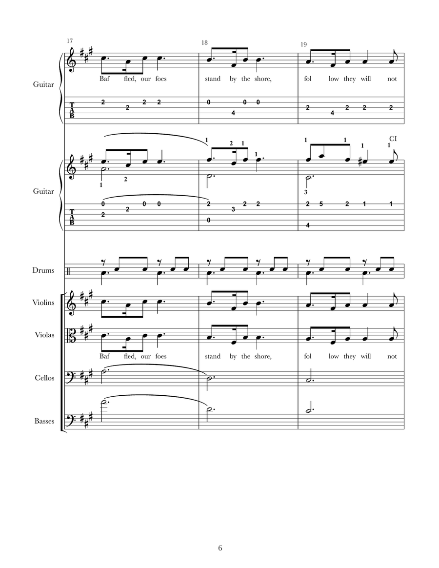 The Skye Boat Song Piano scores gallery preview page 6