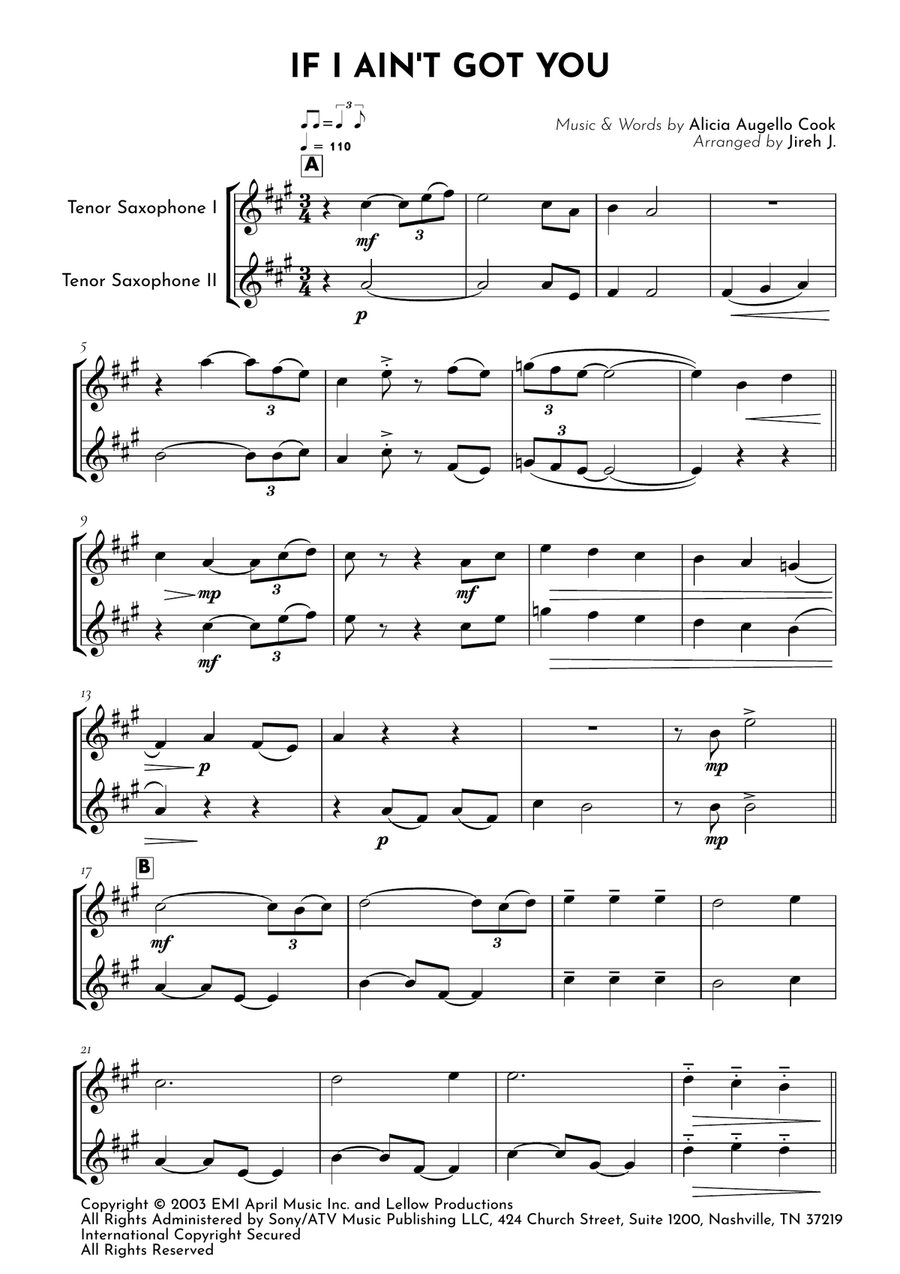 If I Ain't Got You If I Ain't Got You Woodwind Duet scores gallery preview page 2