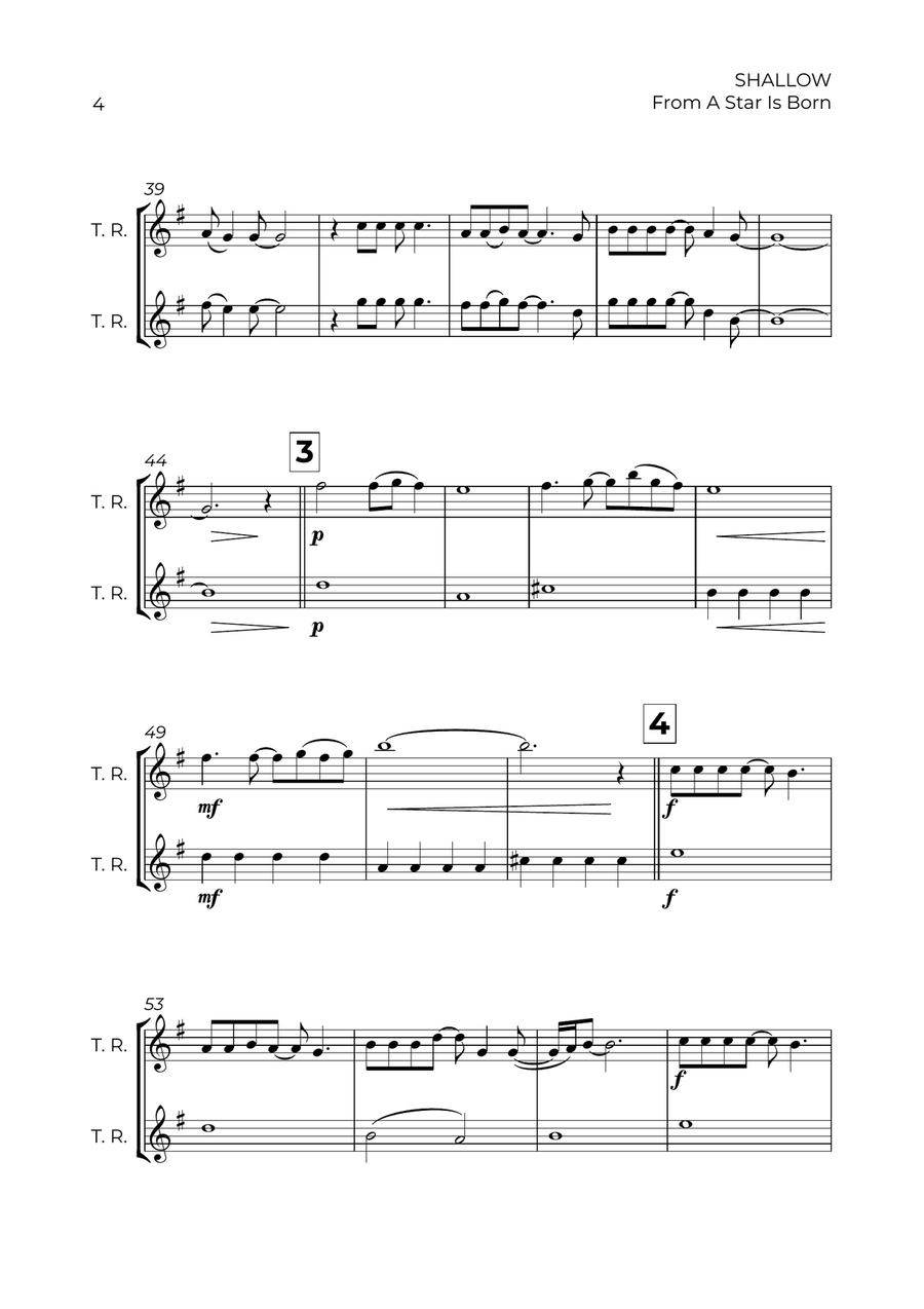 Shallow Shallow Woodwind Duet scores gallery preview page 4