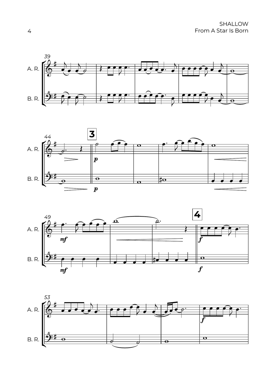 Shallow Shallow Woodwind Duet scores gallery preview page 4
