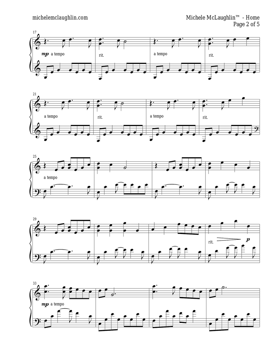 Home Piano Solo scores gallery preview page 2