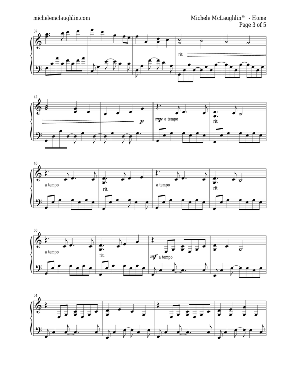 Home Piano Solo scores gallery preview page 3