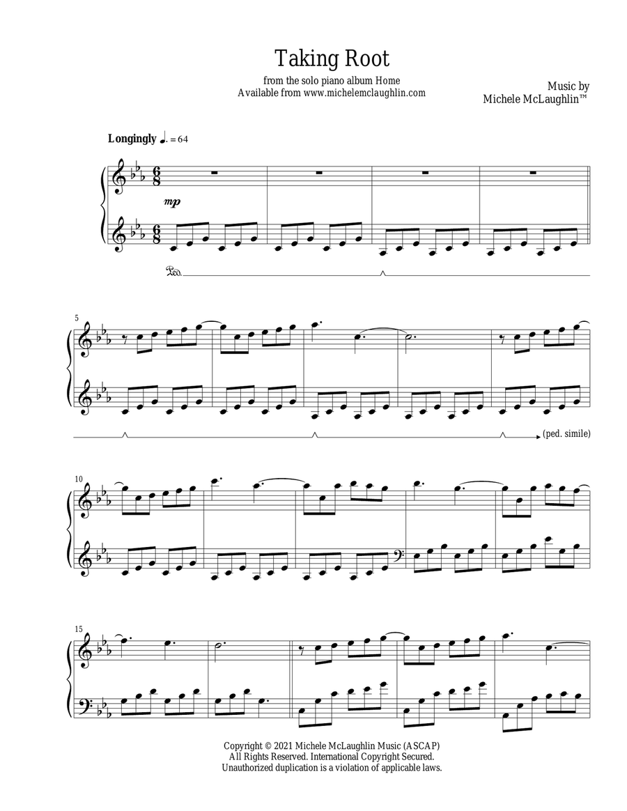 Taking Root Taking Root Piano Solo scores gallery preview page 1