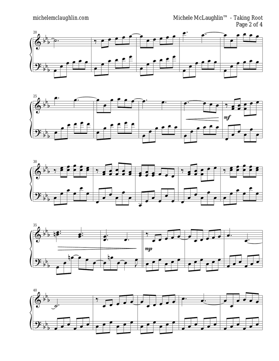 Taking Root Taking Root Piano Solo scores gallery preview page 2