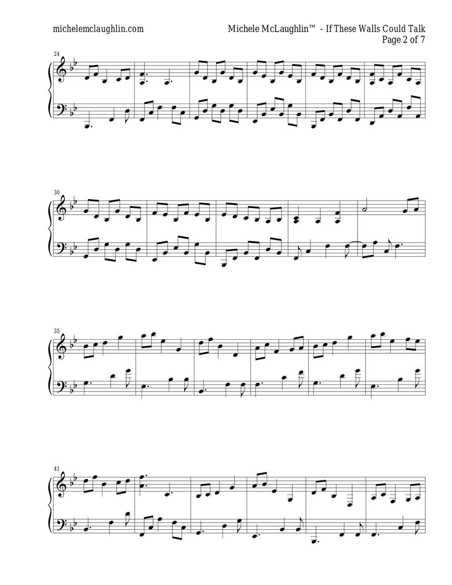 If These Walls Could Talk Piano Solo scores gallery preview page 2