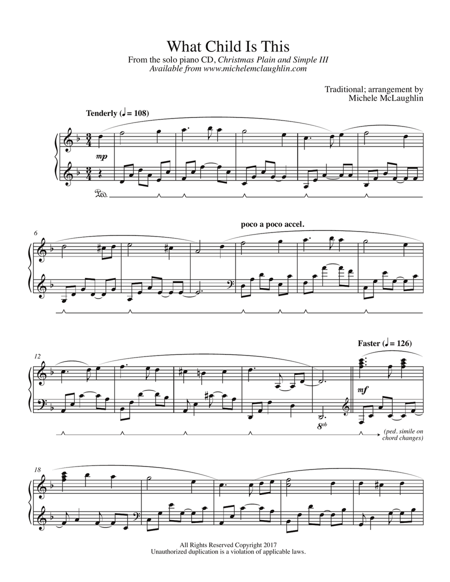 What Child Is This? What Child Is This? Piano Solo scores gallery preview page 1