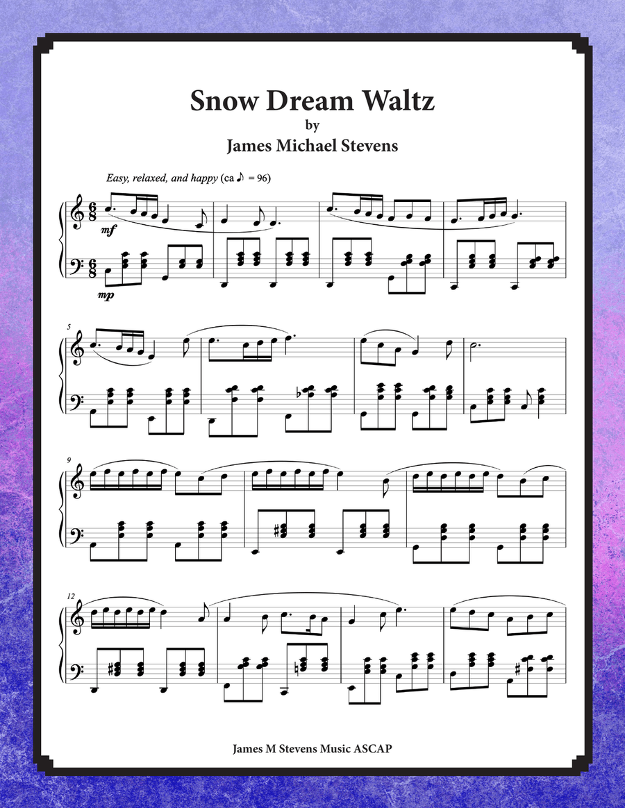 Snow Dream Waltz - Piano Solo Piano Solo scores gallery preview page 1