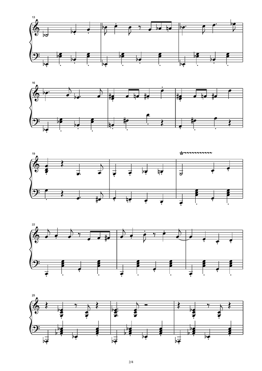 Peter and the Wolf Jazz - Sergey Prokofiev Piano Solo scores gallery preview page 2