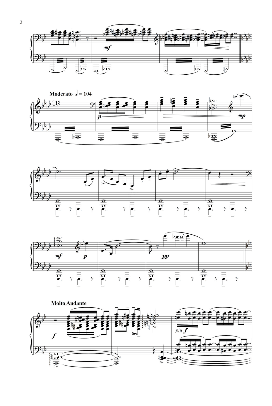 Peter and the Wolf Op.67 - The Wolf - Sergey Prokofiev Piano Solo scores gallery preview page 2