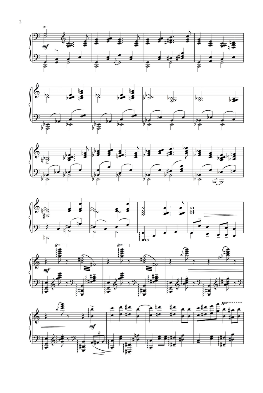 Peter and the Wolf Op.67 - Finale - Sergey Prokofiev Piano Solo scores gallery preview page 2