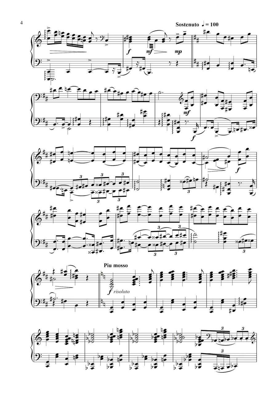 Peter and the Wolf Op.67 - Finale - Sergey Prokofiev Piano Solo scores gallery preview page 4