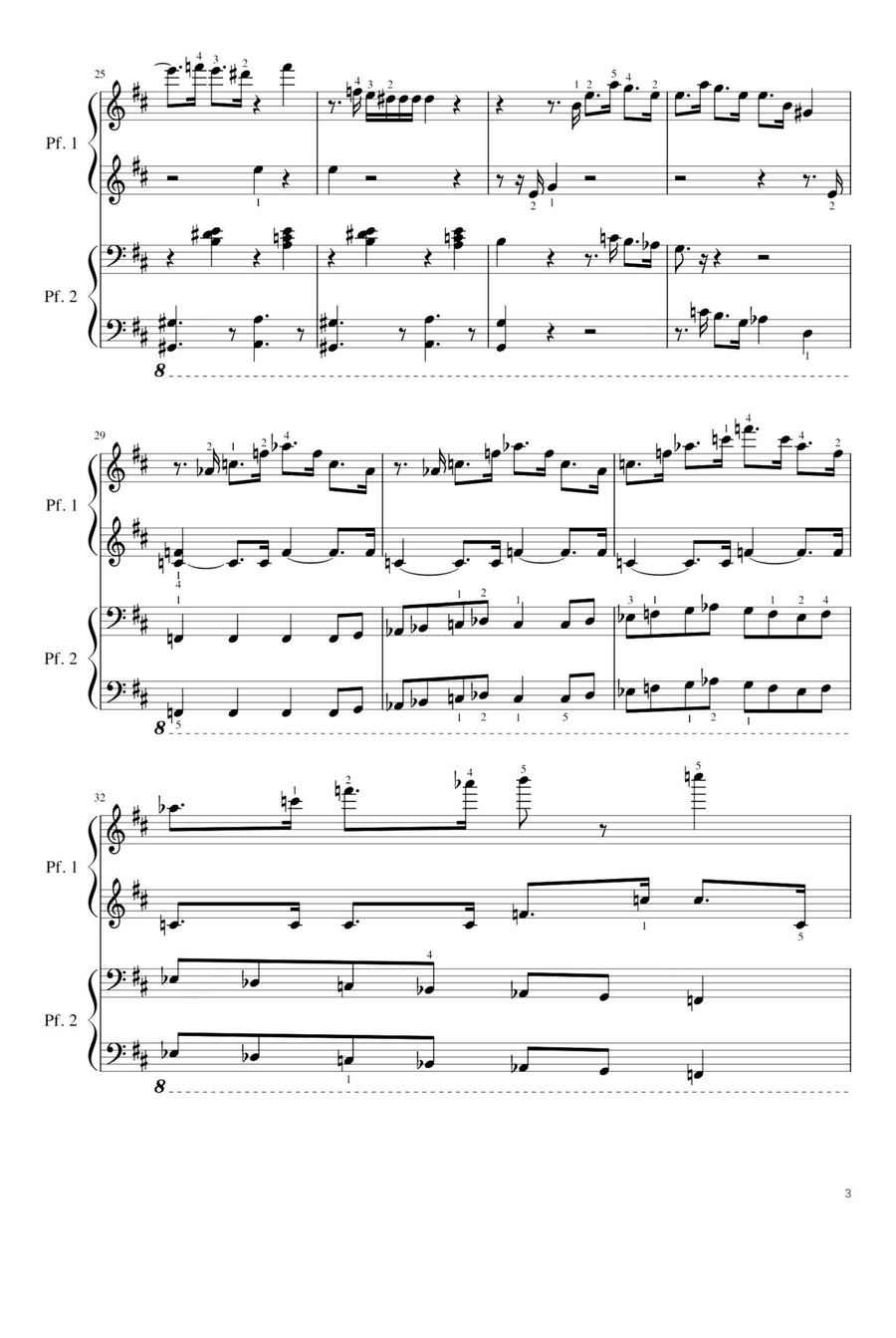 Dance of the Knights - Sergey Prokofiev 1 Piano, 4-Hands scores gallery preview page 3