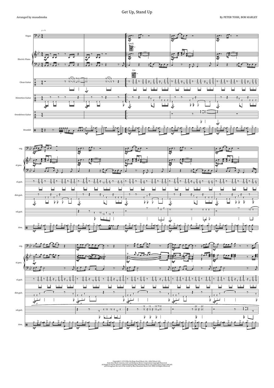 Get Up, Stand Up Small Ensemble scores gallery preview page 1