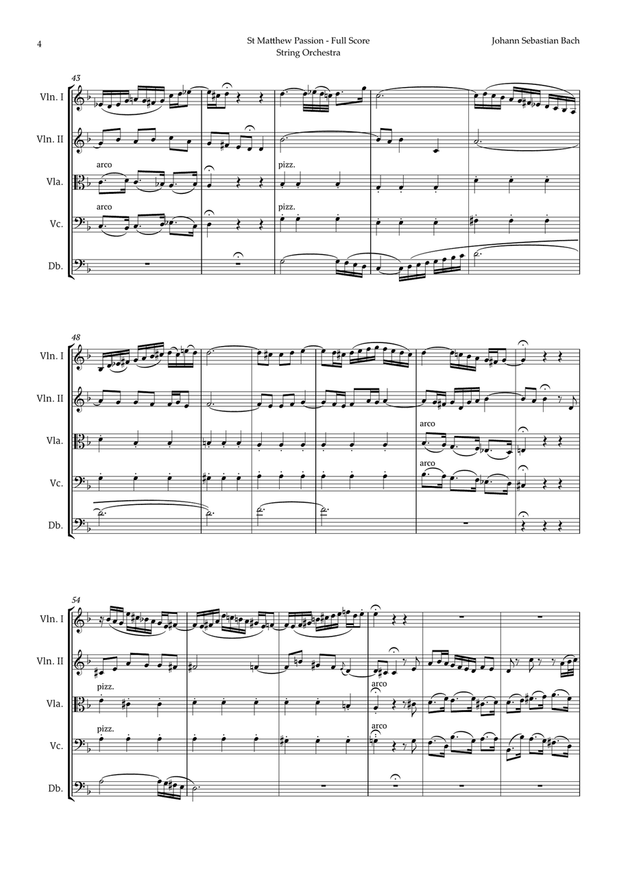 Aus Liebe will mein Heiland sterben by Bach for String Orchestra Chamber Music scores gallery preview page 4
