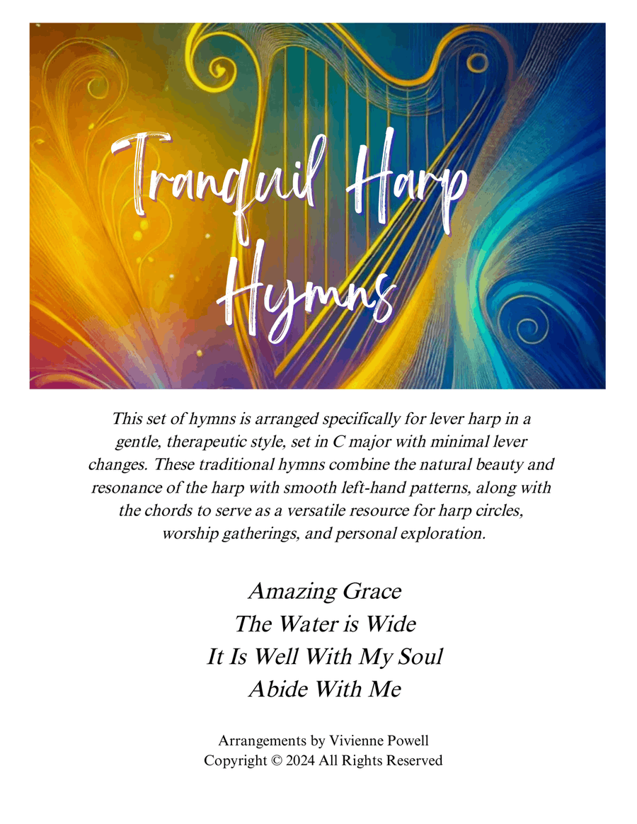 Tranquil Harp Hymns Celtic Harp scores gallery preview page 1