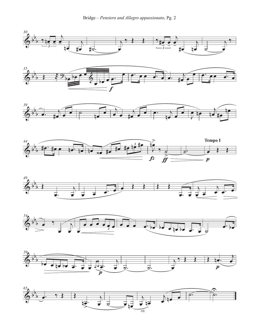 Pensiero and Allegro Appassianato for Horn and Piano Piano scores gallery preview page 2