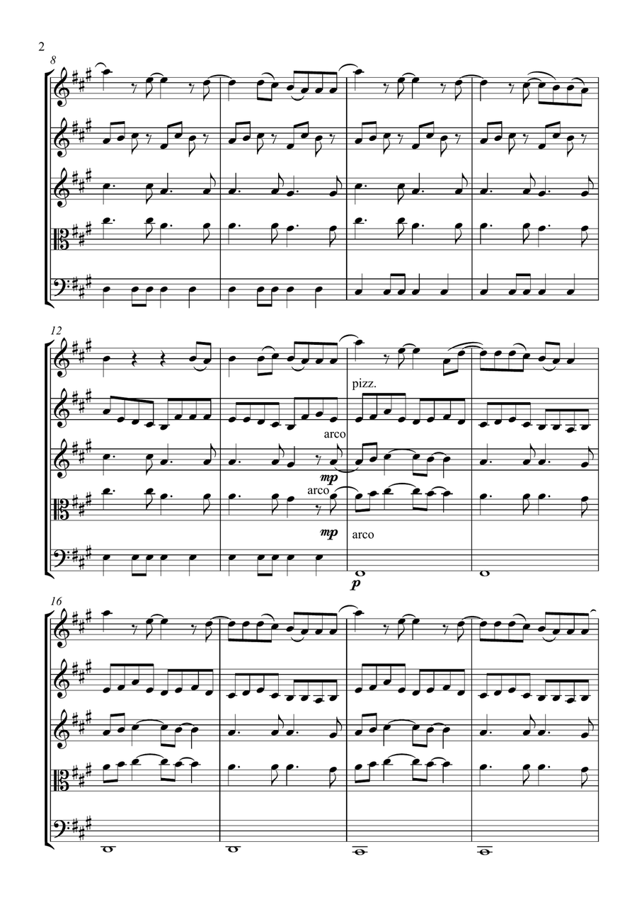 Snow On The Beach Snow On The Beach String Quartet scores gallery preview page 2
