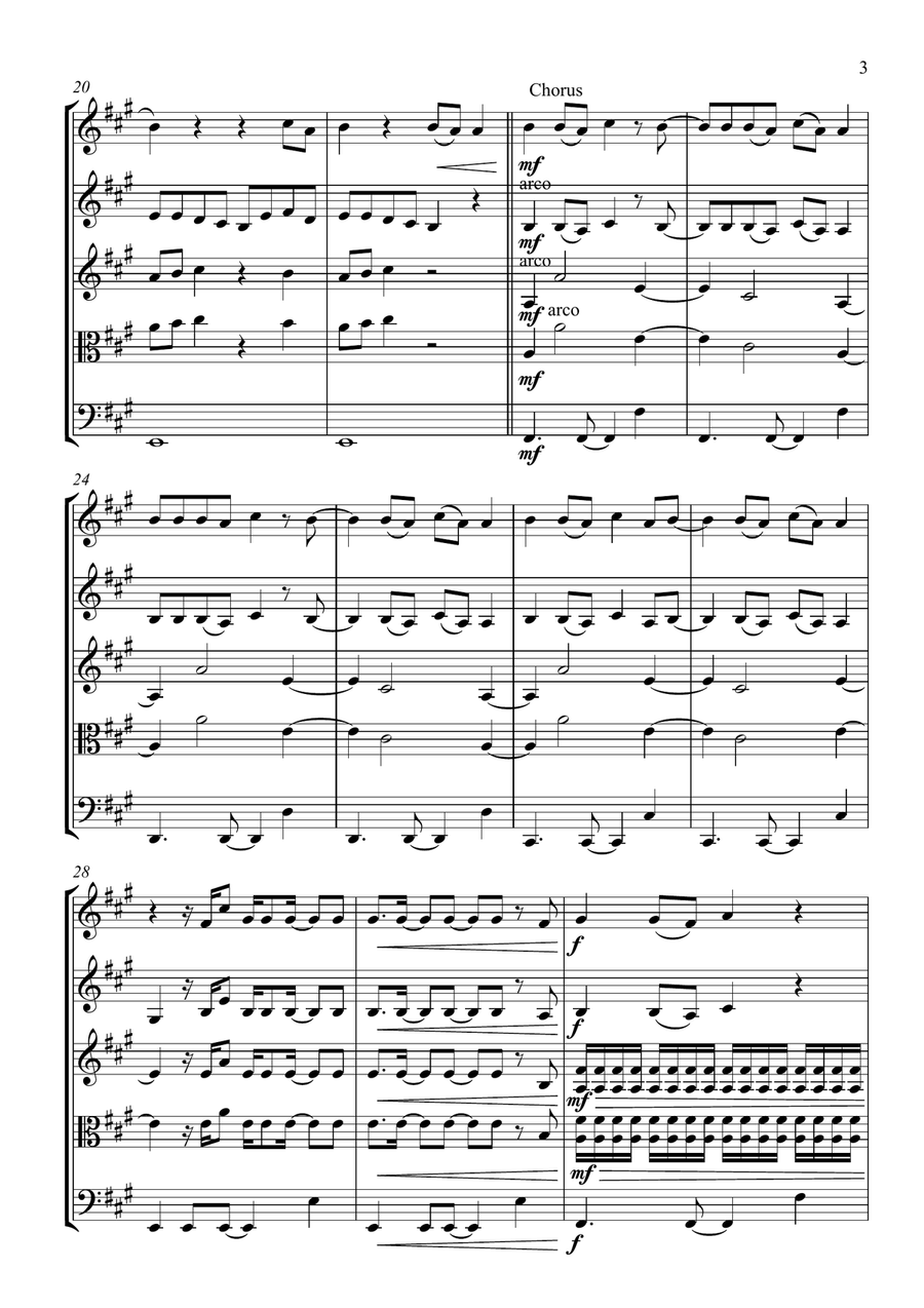 Snow On The Beach Snow On The Beach String Quartet scores gallery preview page 3