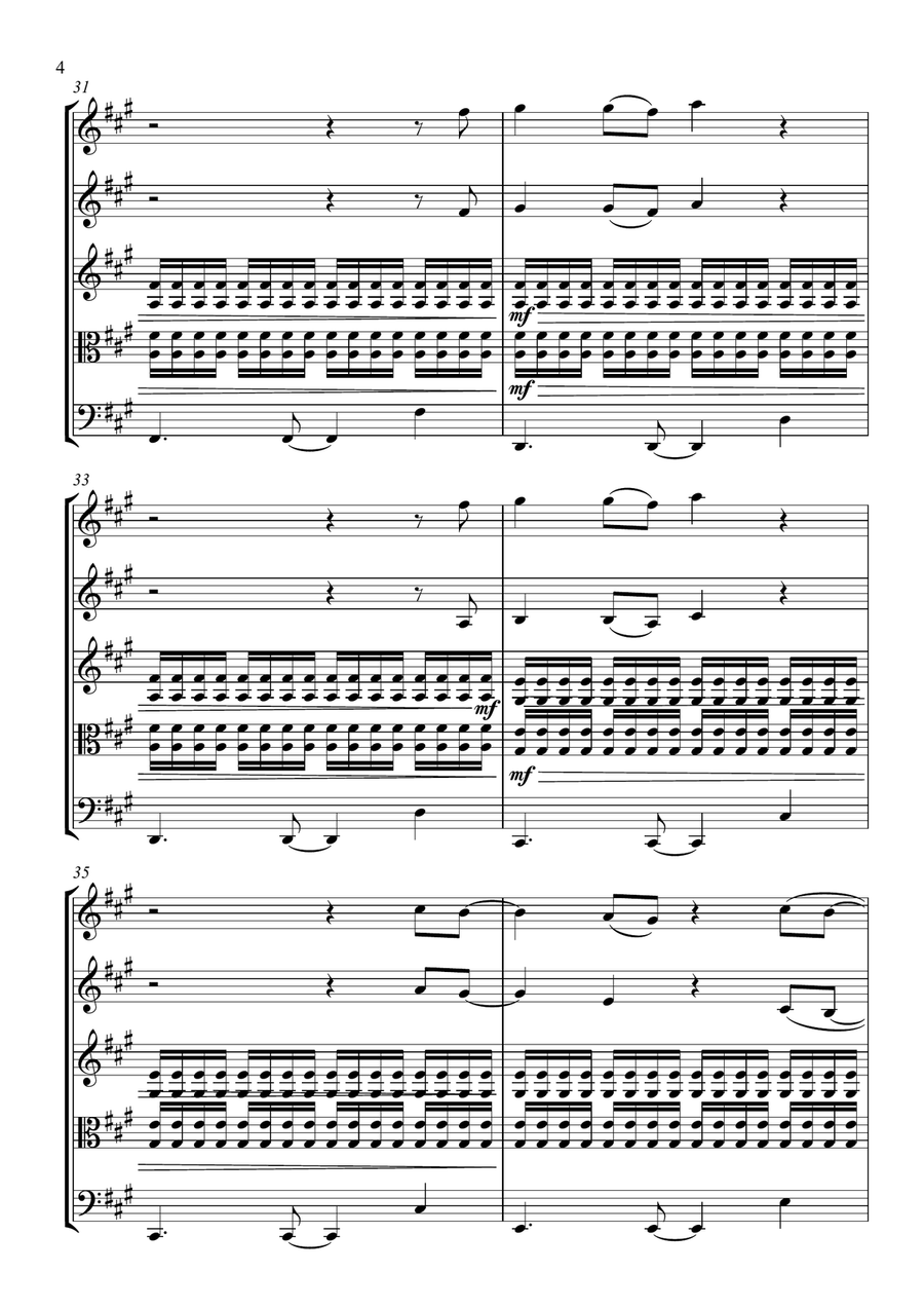 Snow On The Beach Snow On The Beach String Quartet scores gallery preview page 4
