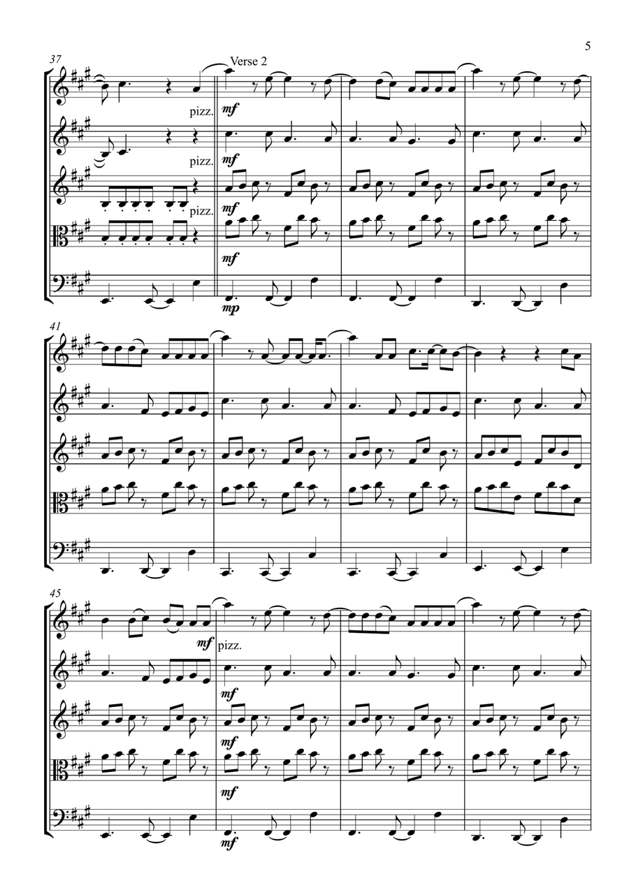 Snow On The Beach Snow On The Beach String Quartet scores gallery preview page 5