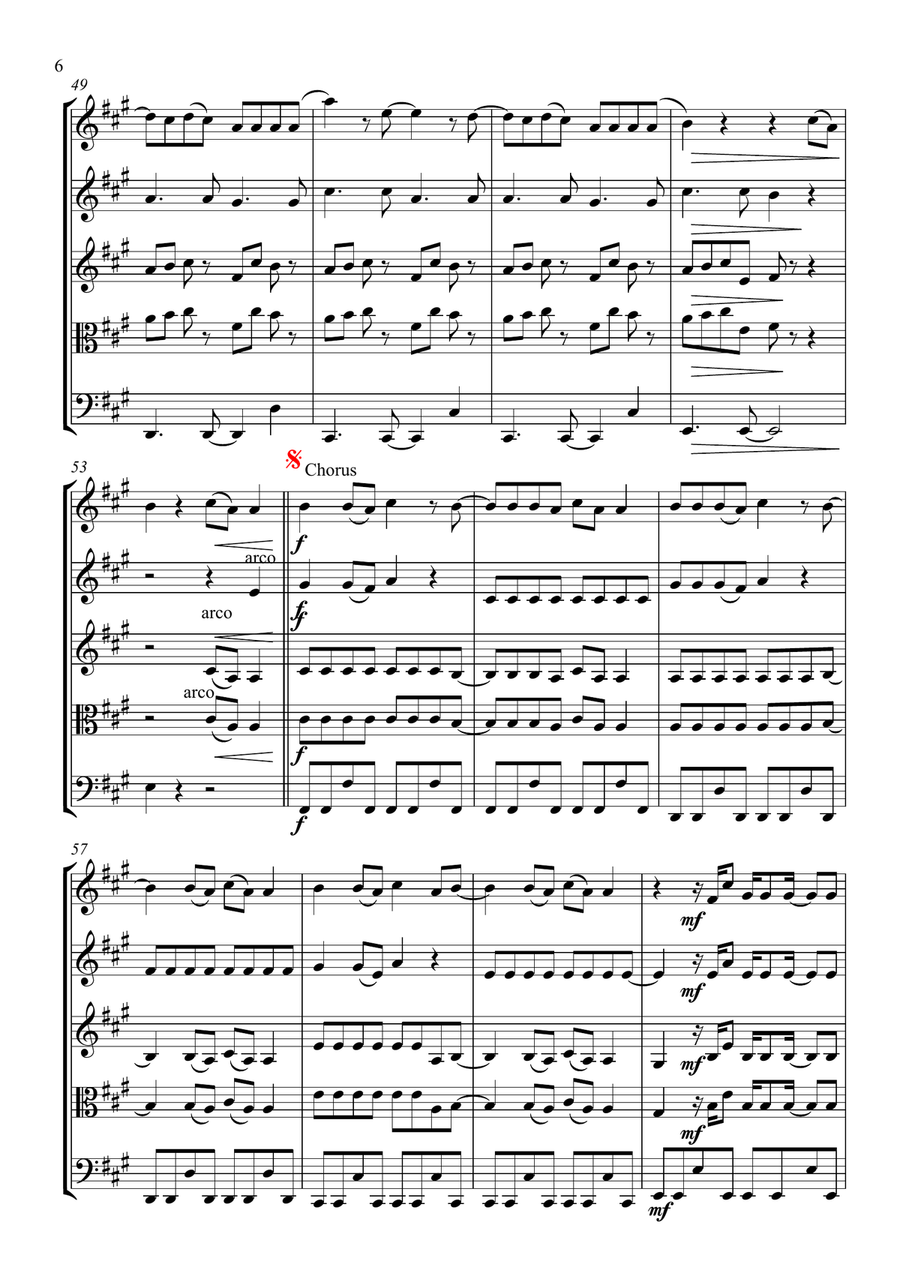 Snow On The Beach Snow On The Beach String Quartet scores gallery preview page 6
