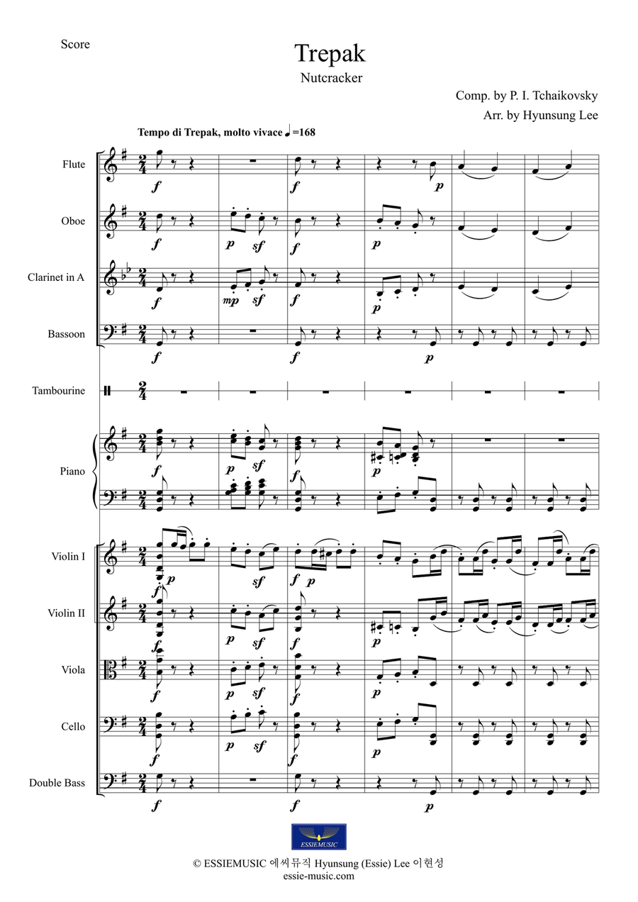 Nutcracker - Trepak (Russian Dance) Chamber Music scores gallery preview page 3