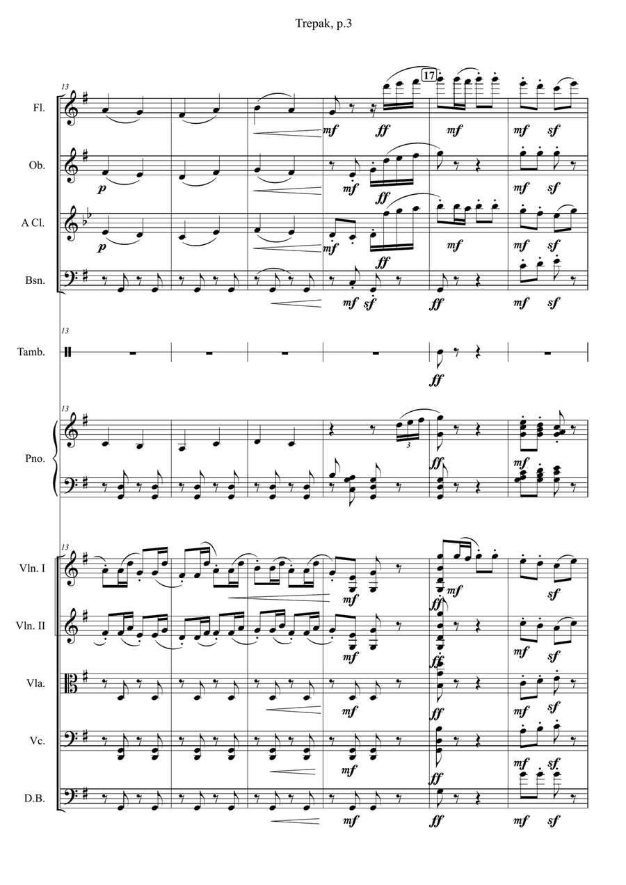 Nutcracker - Trepak (Russian Dance) Chamber Music scores gallery preview page 5