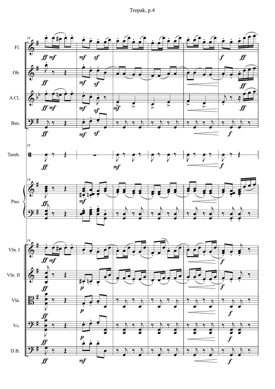 Nutcracker - Trepak (Russian Dance) Chamber Music scores gallery preview page 6