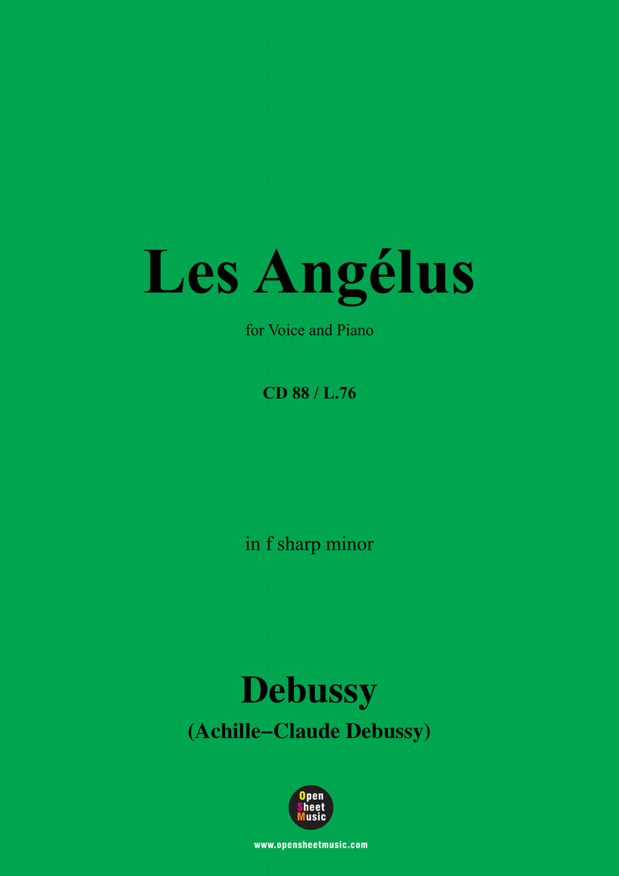 Debussy-Les Angélus,in f sharp minor Piano, Vocal scores gallery preview page 1