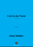 Alma Mahler-Licht in der Nacht,in a flat minor